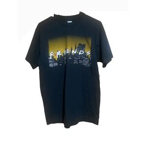 Vintage Friends‎ TV Show T Shirt Black 1995 Warner Bros. Cityscape Single Stitch
